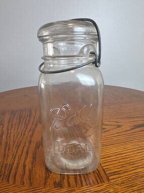 Ball Ideal Glass Quart Canning Jar with Wire Lock